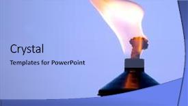  Presentation with tiki - Presentation theme featuring hawaiian luau - tiki torch at a cookout background and a light blue colored foreground