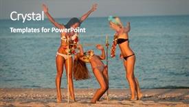  Presentation with doing the right thing - PPT theme enhanced with hawaiian luau - vacationers have fun doing background and a gray colored foreground