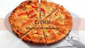  Presentation with hawaiian - Beautiful slides featuring hawaiian pizza hawaiian pizza isolated backdrop and a  colored foreground