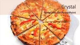  Presentation with hawaiian luau pictures - Beautiful theme featuring hawaiian pizza hawaiian pizza isolated backdrop and a gold colored foreground