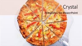  Presentation with hawaiian - Amazing theme having hawaiian pizza hawaiian pizza isolated backdrop and a yellow colored foreground