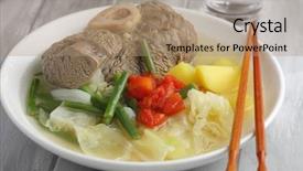  Presentation with hawaii - Cool new slide deck with hawaiian style beef shank soup backdrop and a coral colored foreground