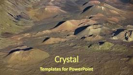  Presentation with maui - Theme consisting of hawaiin volcano - aerial view of craters background and a  colored foreground