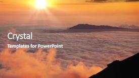  Presentation with hawaii - Audience pleasing presentation design consisting of hawaiin volcano - sunset on mauna kea hawaii backdrop and a coral colored foreground