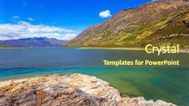  Presentation with dreamland - Beautiful presentation theme featuring hawea with turquoise smooth water backdrop and a tawny brown colored foreground