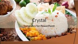  Presentation with lemak - PPT theme having hawker food - nasi lemak kukus traditional malaysian background and a lemonade colored foreground