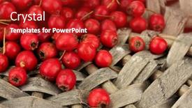  Presentation with wicker - Audience pleasing theme consisting of hawthorn on a wicker mat close-up backdrop and a crimson colored foreground