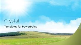  Presentation with hay field - PPT layouts consisting of hay-bales-harvesting background and a arctic colored foreground