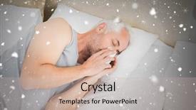  Presentation with falling snow - Amazing slides having hay fever - high angle view backdrop and a  colored foreground