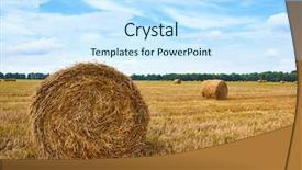  Presentation with beautiful spanish landscape costa blanca - PPT theme enhanced with haystacks in summer field beautiful background and a  colored foreground