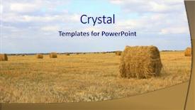  Presentation with sky blue - PPT layouts enhanced with haystacks-on-a-background background and a sky blue colored foreground