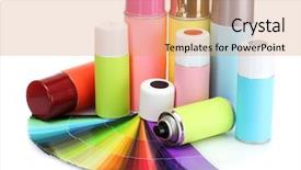  Presentation with aerosol - Amazing presentation theme having hazard paint - aerosol cans and bright paper backdrop and a  colored foreground