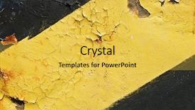  Presentation with hazard - Audience pleasing slides consisting of hazard paint - black and yellow metal texture backdrop and a yellow colored foreground