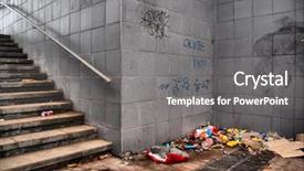  Presentation with share capital - Beautiful theme featuring hazard paint - subway in european capital kiev backdrop and a gray colored foreground