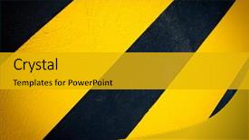  Presentation with black yellow - Audience pleasing slides consisting of hazard stripes background in black backdrop and a gold colored foreground