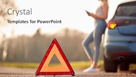  Presentation with hazard - Slide set consisting of hazard-warning-triangle-sign background and a white colored foreground