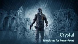  Presentation with hazard - Cool new theme with hazardous - hazard menace man backdrop and a ocean colored foreground