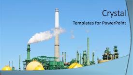  Presentation with oil refinery - Slide deck with colorful variation showing lots of gourds in sunny ambiance background and a tawny brown colored foreground