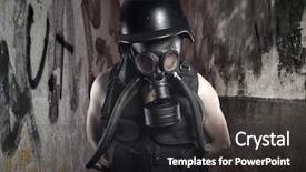  Presentation with survival - Slides having survival environmental disaster post apocalyptic background and a dark gray colored foreground