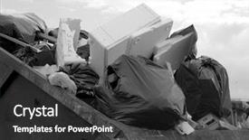  Presentation with hazardous waste - Colorful slide deck enhanced with hazardous materials - black and white image backdrop and a  colored foreground