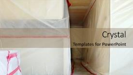  Presentation with clear - Amazing presentation design having hazmat - room covered with clear plastic backdrop and a coral colored foreground
