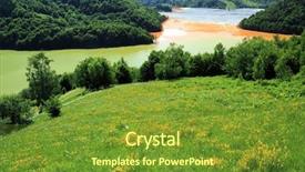  Presentation with hazardous materials - Slide deck with hazardous materials - sunken village - nature pollution background and a tawny brown colored foreground