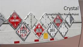  Presentation with hazard - Amazing theme having hazardous materials - various hazard plackards backdrop and a light gray colored foreground