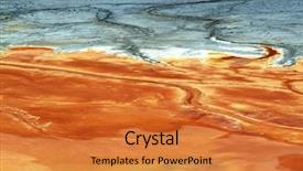  Presentation with copper mine - Audience pleasing slide set consisting of hazardous materials - water pollution of a copper backdrop and a gold colored foreground