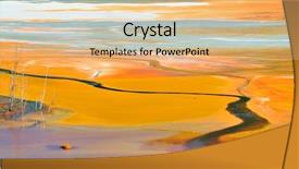  Presentation with water contamination - Beautiful PPT theme featuring water pollution with petrochemical products backdrop and a lemonade colored foreground