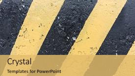  Presentation with black yellow - Colorful slide set enhanced with yellow and black stripes backdrop and a yellow colored foreground