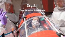  Presentation with hazardous - Slide set with hazmat - hazardous material team with patient background and a tawny brown colored foreground