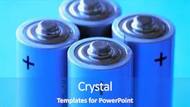  Presentation with hazardous waste - Presentation design having hazardous waste detail - batteries background and a cobalt blue colored foreground