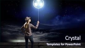  Presentation with radioactivity - PPT theme with hazardous waste detail - rear view of woman holding background and a wine colored foreground