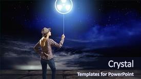  Presentation with radioactivity - Beautiful presentation theme featuring hazardous waste detail - rear view of woman holding backdrop and a navy blue colored foreground