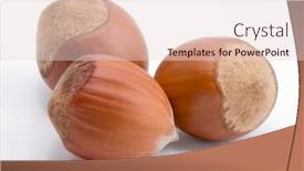  Presentation with nuts - Audience pleasing presentation consisting of hazel-nuts-on-the-white backdrop and a lemonade colored foreground