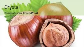  Presentation with clipping - Colorful slide deck enhanced with hazelnut and green leaves clipping backdrop and a yellow colored foreground