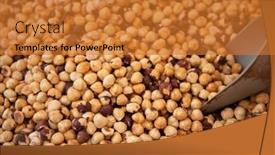  Presentation with market - Presentation design having hazelnut-are-solding-in-outdoor background and a gold colored foreground