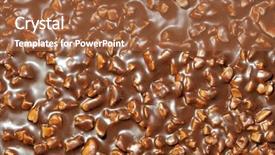  Presentation with chocolate nuts - Presentation theme with hazelnut background - texture of the chocolate background and a red colored foreground