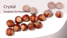  Presentation with flat - Amazing PPT theme having hazelnuts isolated on white background backdrop and a lemonade colored foreground
