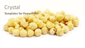  Presentation with hazelnuts - Presentation design featuring hazelnuts-isolated-on-white-background background and a cream colored foreground