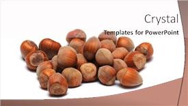  Presentation with hazelnuts - Colorful presentation enhanced with hazelnuts isolated - small group backdrop and a white colored foreground