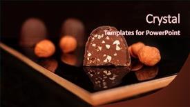  Presentation with cane - Amazing slide deck having hazelnuts on a black background backdrop and a wine colored foreground