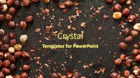  Presentation with hazelnuts - Audience pleasing PPT theme consisting of hazelnuts-on-the-black-board backdrop and a tawny brown colored foreground