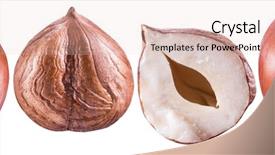  Presentation with clipping - Amazing PPT layouts having hazelnuts or filberts and kernel backdrop and a lemonade colored foreground