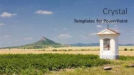  Presentation with czech republic - Presentation enhanced with hazmburk-ceske-stredohori-czech-republic background and a teal colored foreground