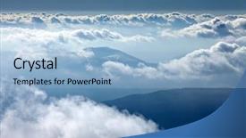  Presentation with misty - Audience pleasing PPT layouts consisting of hazy - misty mountain landscape above backdrop and a light blue colored foreground