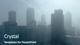  Presentation with istanbul - Theme enhanced with hazy - skyscrapers in mist in istanbul background and a ocean colored foreground