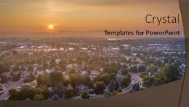  Presentation with wildfire - Audience pleasing slides consisting of hazy-sunrise-with-wildfire-smoke backdrop and a coral colored foreground