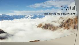  Presentation with europe - Presentation theme consisting of hazy-view-of-the-high background and a light blue colored foreground