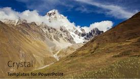  Presentation with europe - Slide set having hazy-view-of-the-high background and a coral colored foreground